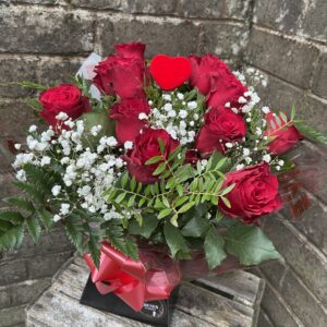 Red rose valentine bouquet