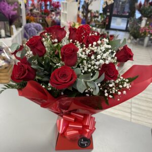 Red rose valentine bouquet