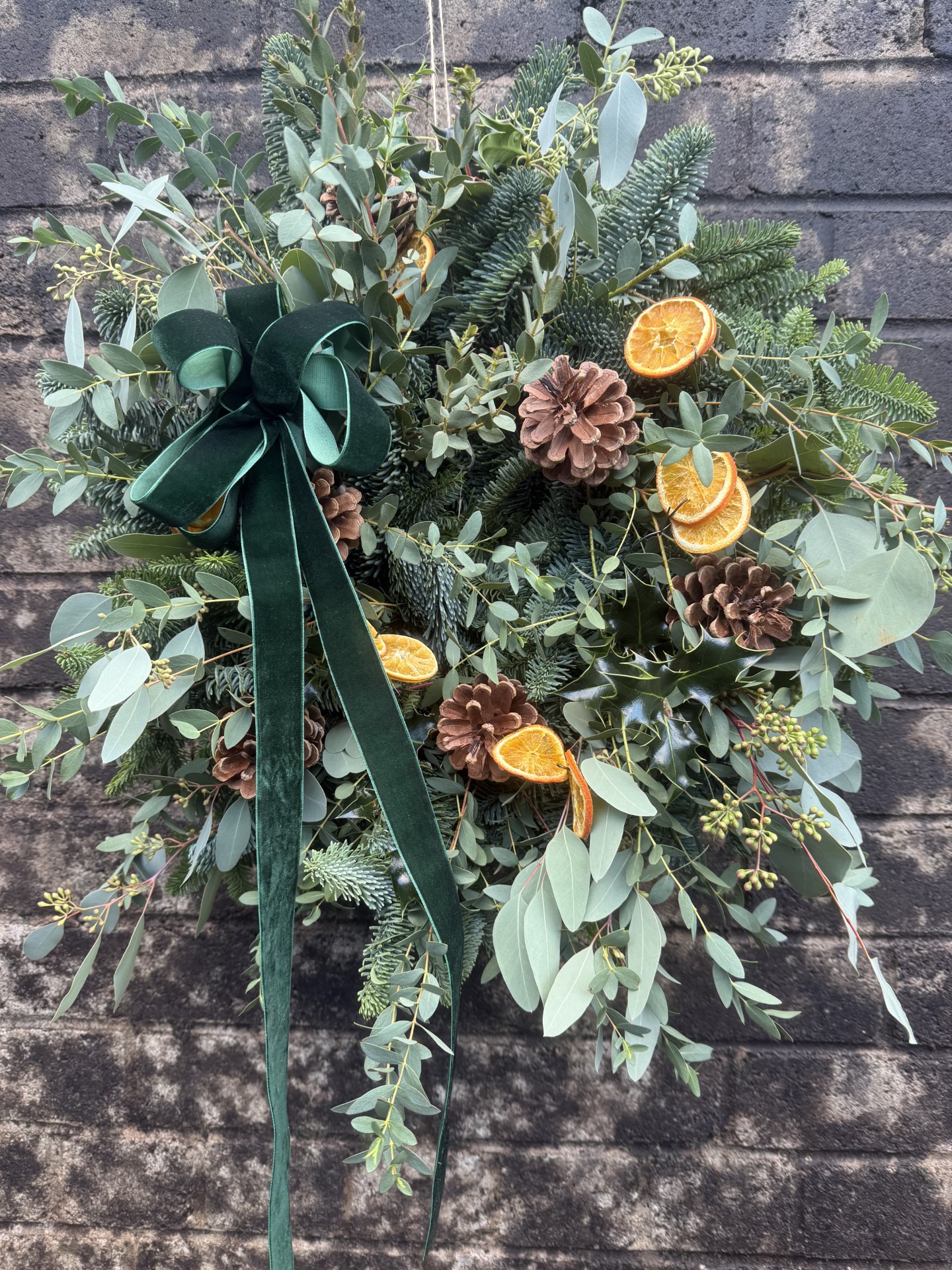 Wreath Making Class Easier Class Starting with a plain green wreath - Sunday 29th November 12.30pm - Image 7