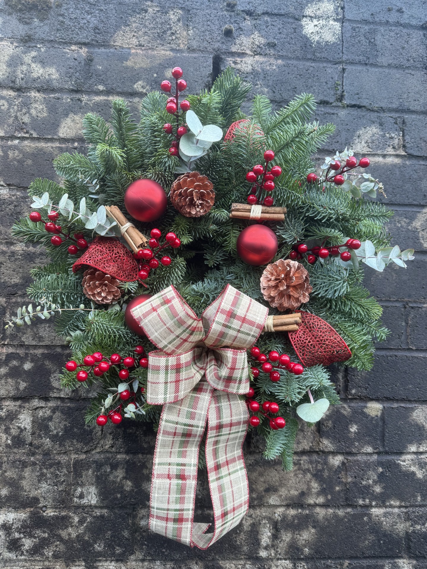 Wreath Making Class Easier Class Starting with a plain green wreath - Sunday 29th November 12.30pm - Image 2