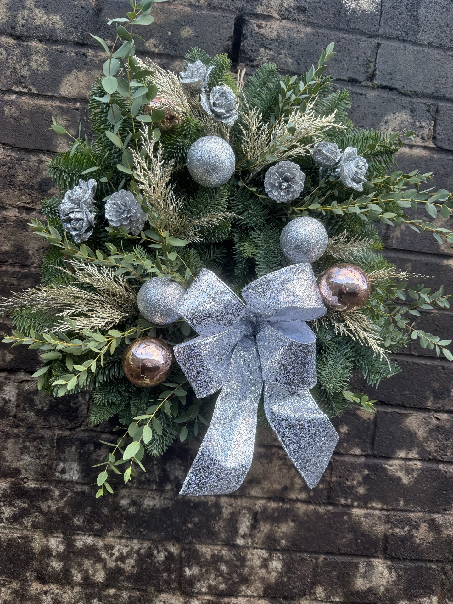 Wreath Making Class Easier Class Starting with a plain green wreath - Sunday 29th November 12.30pm - Image 4