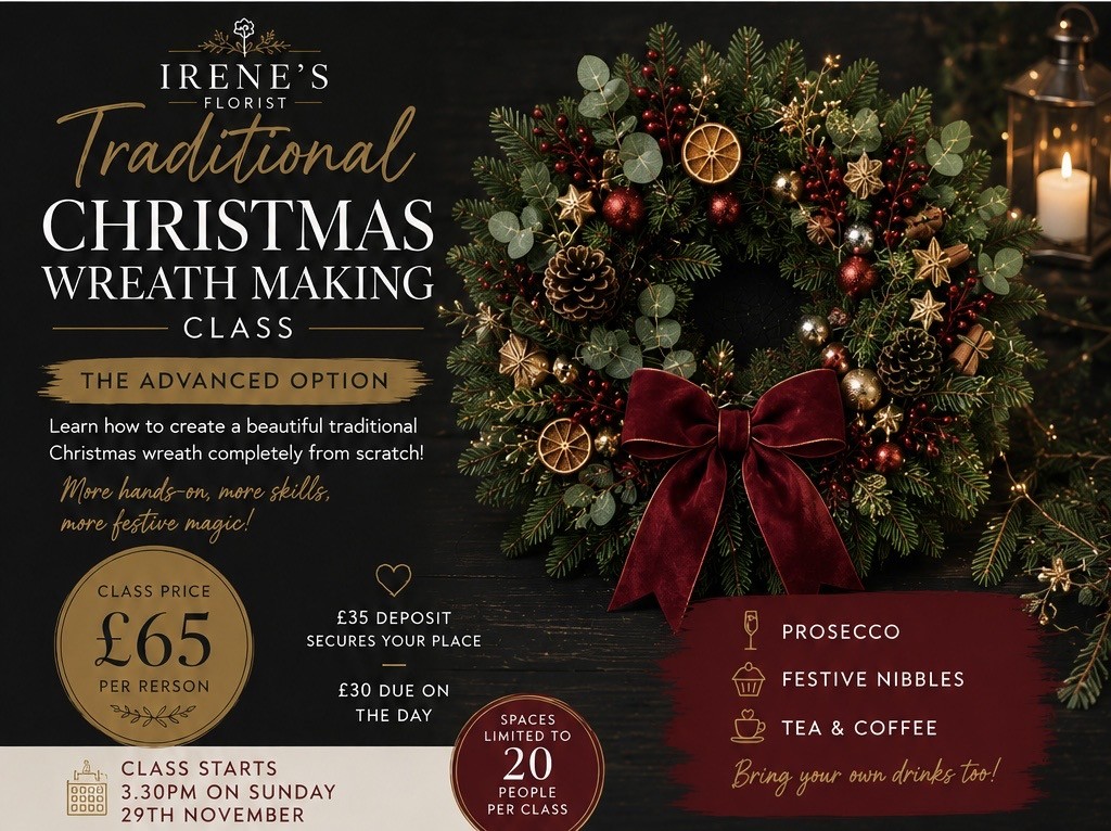 Wreath Making Class- Sunday 29th November 3.30pm - Image 2